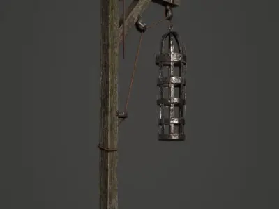 Gibbet Cage Low-poly 3D model