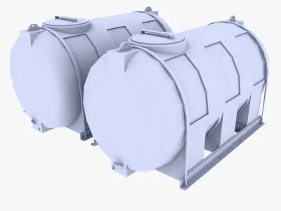 Water Tanks Low-poly 3D model purchase
