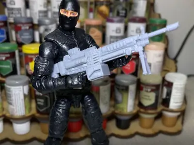 M249 accessory 3D printable files for Action Figures 3D print model