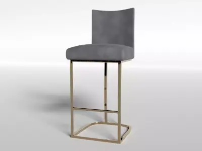 Heidi Velvet Counter Stool Free 3D model