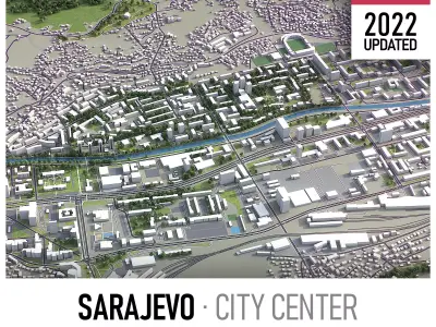 Sarajevo Low-poly 3D model