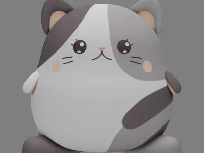 Plush Cat 3D model