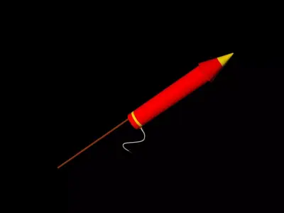 Firework Rocket 3D Model Low-poly 3D model