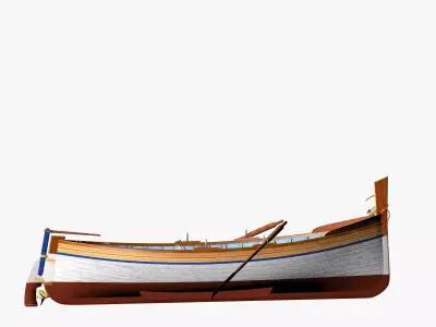 Fishing Motor Boat - Spanish Low-poly 3D model