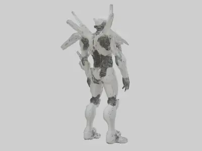 Exoskeleton Suit Mode 1 Low-poly 3D model