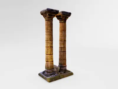 Antique Pillars of History 3D model