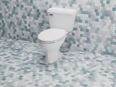 Rigged Toilet Free low-poly 3D model