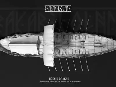 DRAKKAR VIKING SHIP and bonus 3D model