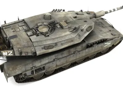 Merkava MK IV Low-poly 3D model