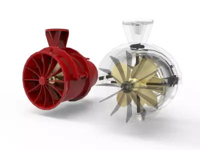 Water Jet Engine propeller 3D model