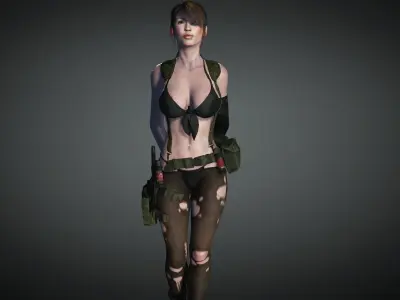 Quiet from Metal Gear Solid 5 3D Model Free low-poly 3D model