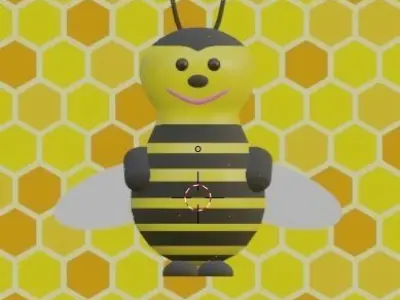 Bee toy Free 3D model