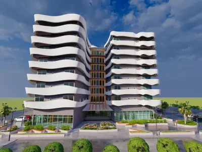 Commercial Residential Building CRB9 3D model