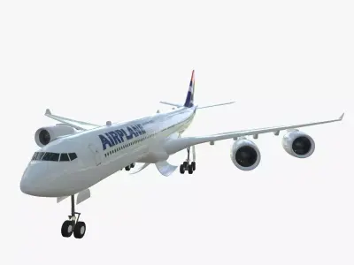 Airplane Generic Commercial Low-poly 3D model