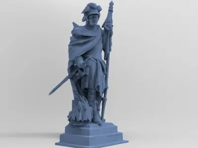  Warrior Statue Standing Tall 3D model