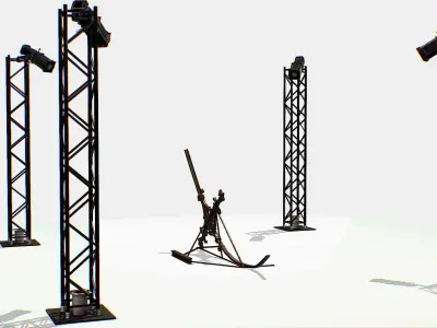 Church of Reconciliation cross Berlin Wall Low-poly 3D model