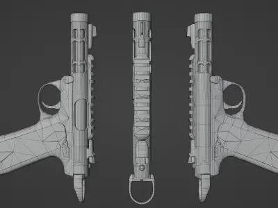 Ruger Mark IV Low-poly 3D model Low-poly 3D model