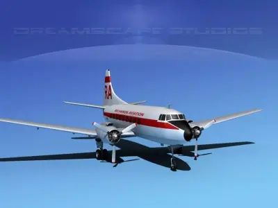 Martin 202 Richards Aviation 3D model