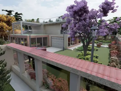 Beautiful forest retreat 3D model