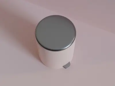Bathroom Pedal Trash Bin Free 3D model
