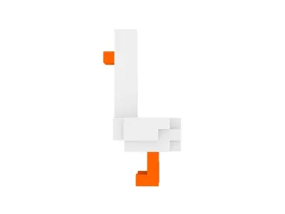 WHITE SWANS VOXEL ANIMAL Low-poly 3D model