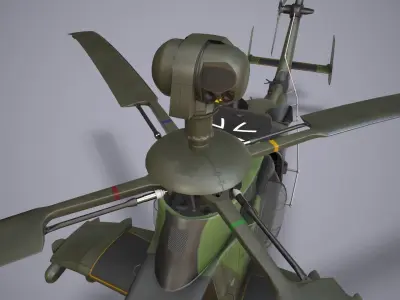  EC-665 Tiger UHT Germany Basic Animation Low-poly 3D model