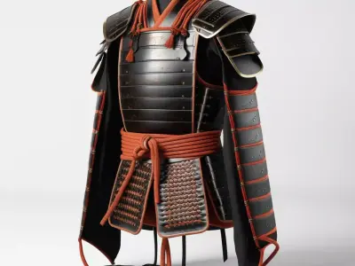Authentic Japanese Samurai Warrior Armor 3D model