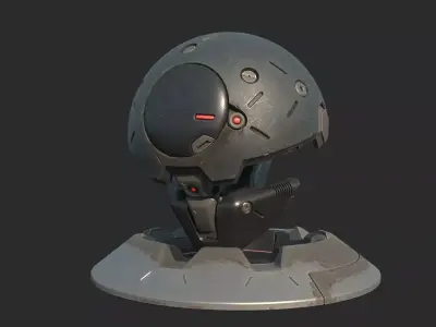 Future sci-fi supercomputer host 3D model