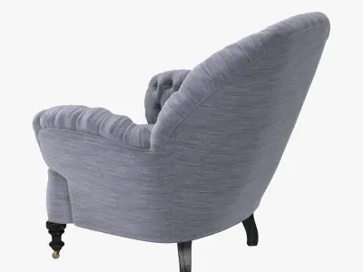 English Victorian turkish style easy chair 3D model