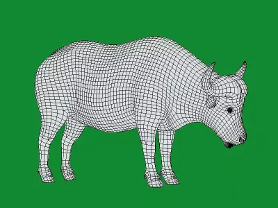 African Buffalo Free low-poly 3D model