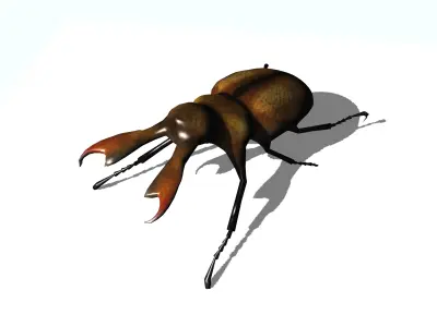 stag beetle Low-poly 3D model