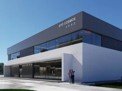 building modern office Low-poly 3D model