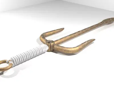 Short-handled Trident - Type 3 3D model