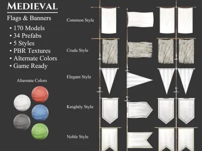 Medieval Collection Flags and Banners Pack 