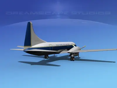 Convair CV-340 Gulf Coast Air Charters 3D model