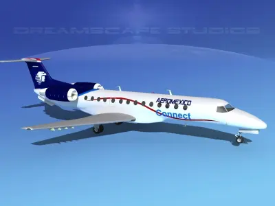 Embraer ERJ-135 Aero Mexico 3D model