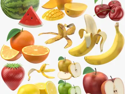 Fruits Collection 3D model