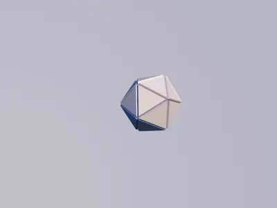 Sci Fi Object no 4 - Pyramid Sphere Torus 2019 Low Poly 3D model