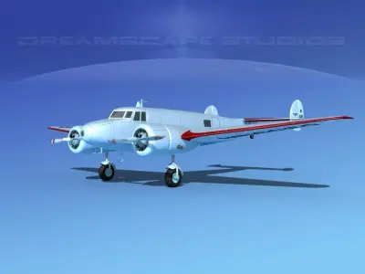 Lockheed L10 Electra Amelia Earhart 3D model