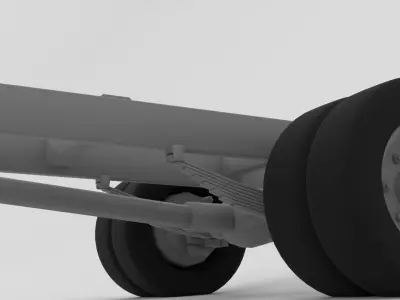 Stylized Bus Chassis High-Quality 3D Model 3D model