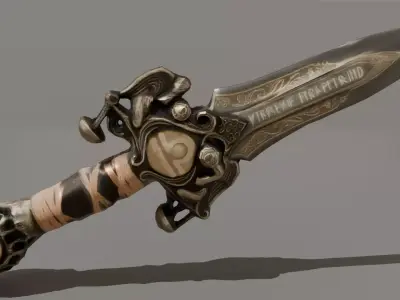 Zodiac Dark Weapons Collection  Libra Dagger Low Poly Low-poly 3D model