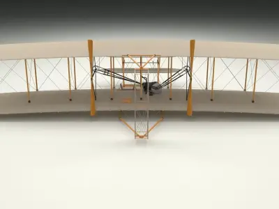 Animated Wright Flyer 3D model