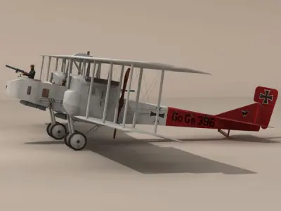 Gotha G IV Bomber 3D model