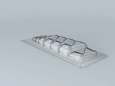 sleeping bag on air mattress 3D model