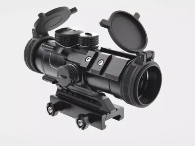 Vortex Spitfire 3x Prism Scope - High-poly 3D model