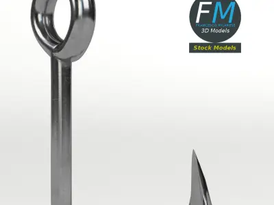 Fish hook 3D model