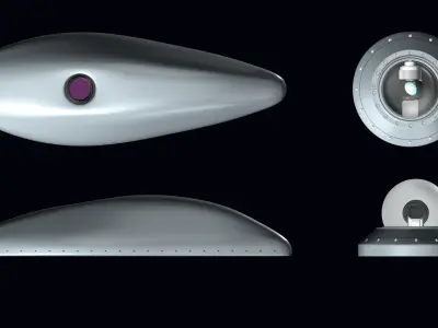 J-MUSIC futuristic device with light 3D model