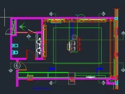 Modern studio Bedroom 3D model