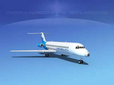 Douglas DC-9-30 Air South 3D model