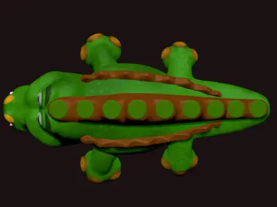 crocodile made of blocks 3D model